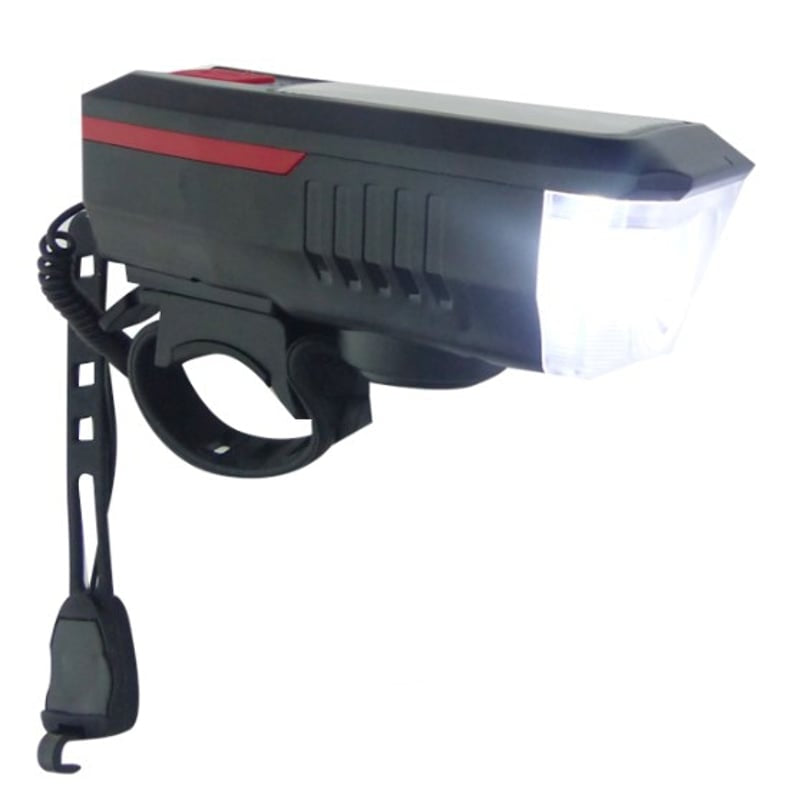 Luz delantera led de bicicleta solar